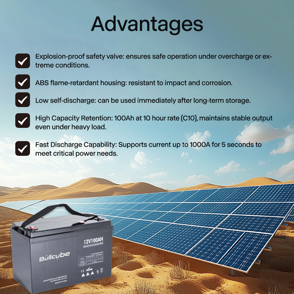 12V 100Ah Lead Acid Battery
