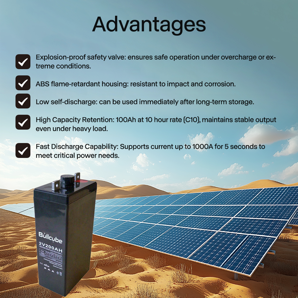 2V 200Ah Lead Acid Battery